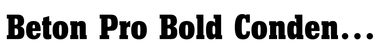 Beton Pro Bold Condensed